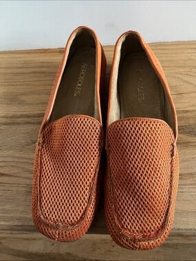 AEROSOLES Orange Mesh Slip-On Loafers